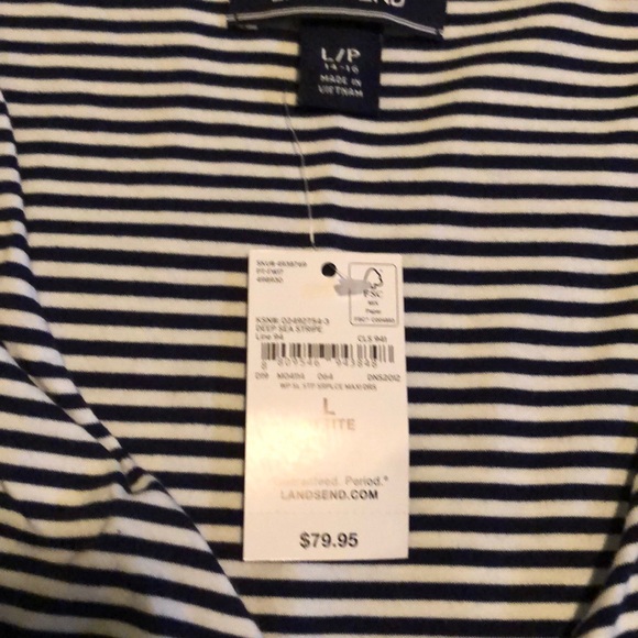 Lands End White & Navy Maxi Dress - Picture 4 of 5